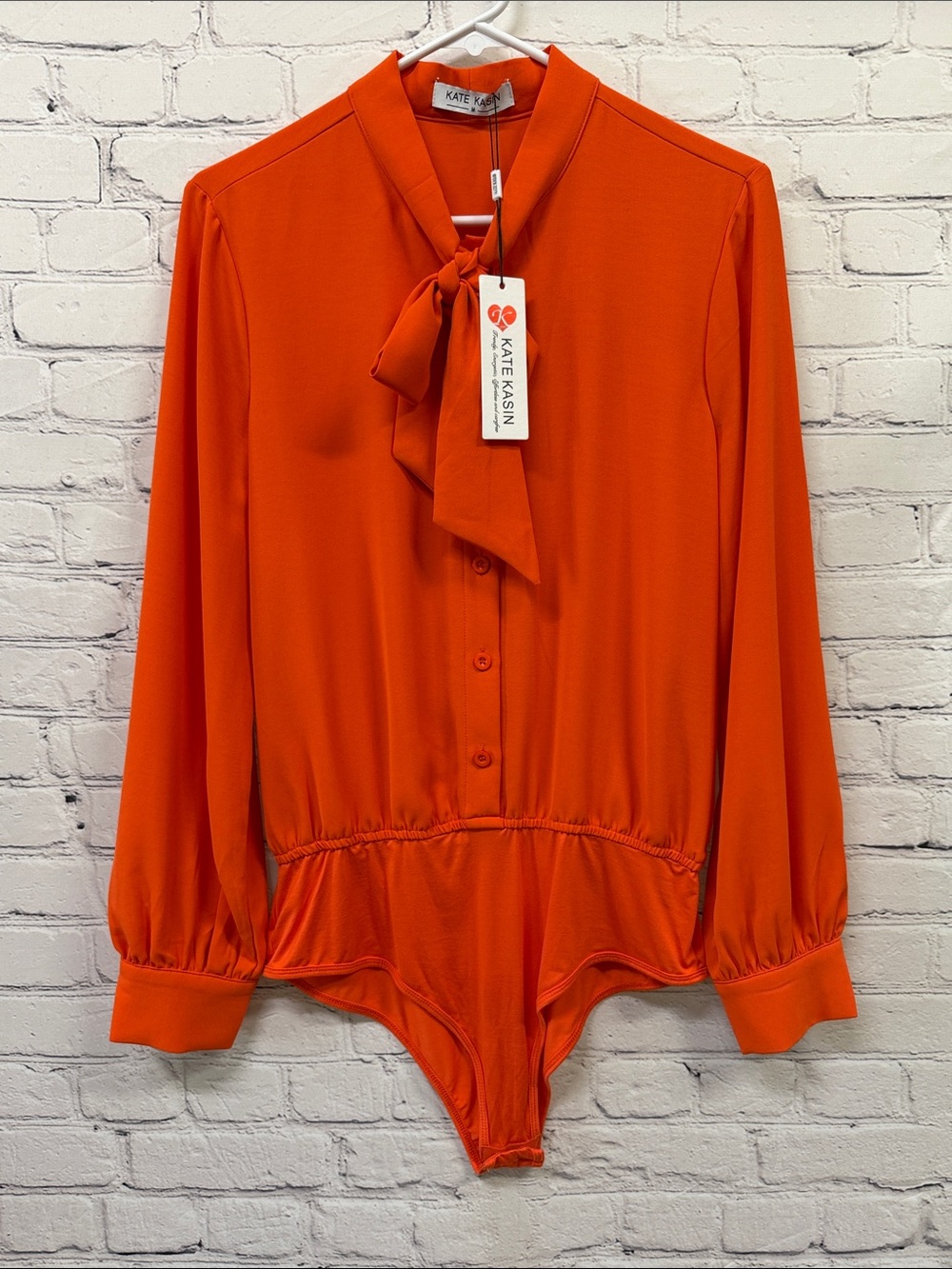 Kate Kasin Bodysuit Orange size medium New